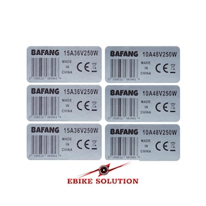 3x Motor Sticker Decal Bafang 250w 48V 36V BBS02B BBS01 Ebike legal Silver