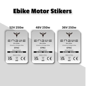 3x Engwe  E-Bike EPAC 250w 15.5mph Legal Motor Silver Sticker Decal Bicycle