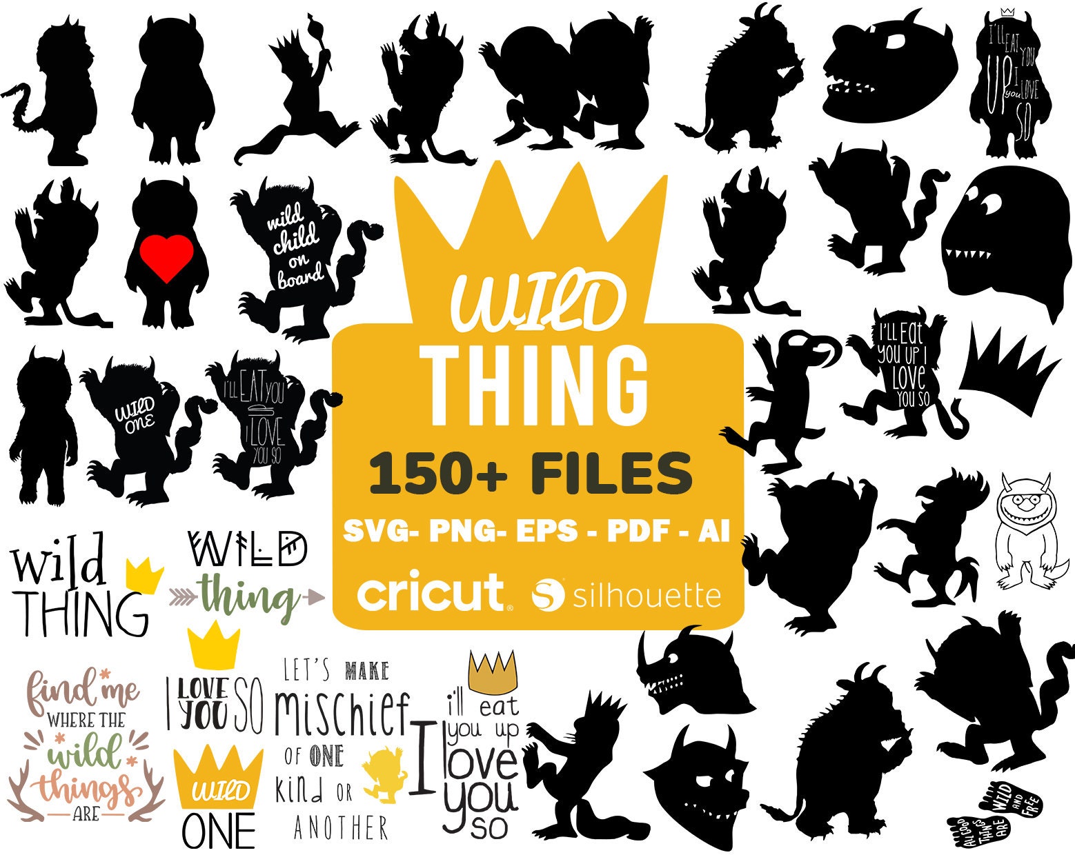 Where The Wild Things Are Crown Drawing