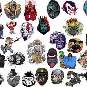 28 pieces ape & gorilla  png