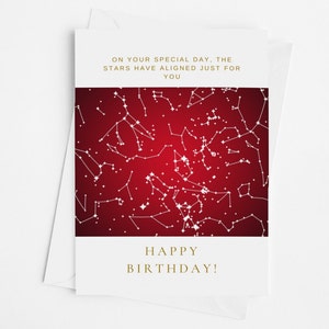Personalized Birthday Card: Stars Aligned Design