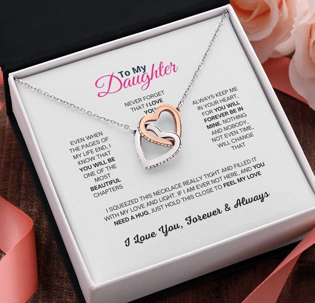 To My Daughter Necklace, Beautiful Necklace For Daughter, Necklace To Daughter From Mother Or Father Daughter Jewellery