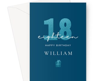 Personalized 18th Birthday Card For Him