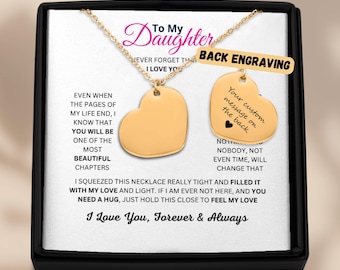 Necklace for Daughter,  Gift for Daughter, Personalized Gift, Gold, Rose Gold Finish