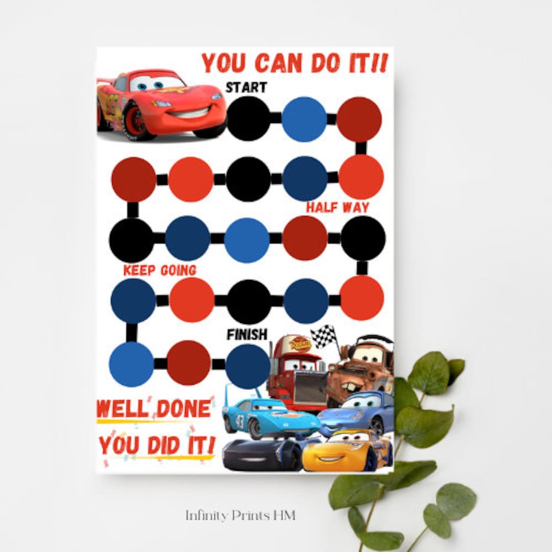 Printable Lightning Mcqueen Rewaed Chart Etsy
