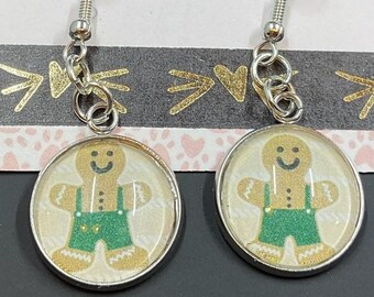 Gingerbread Man Earrings