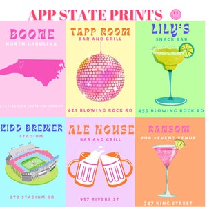 6 Custom College Prints - APP STATE