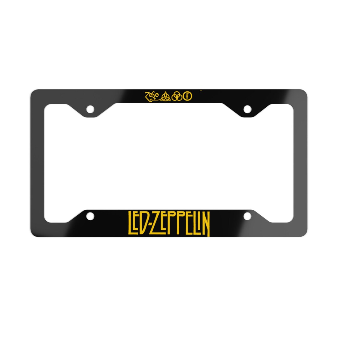 Led Zeppelin License Plate Frame Car Accessories License Etsy