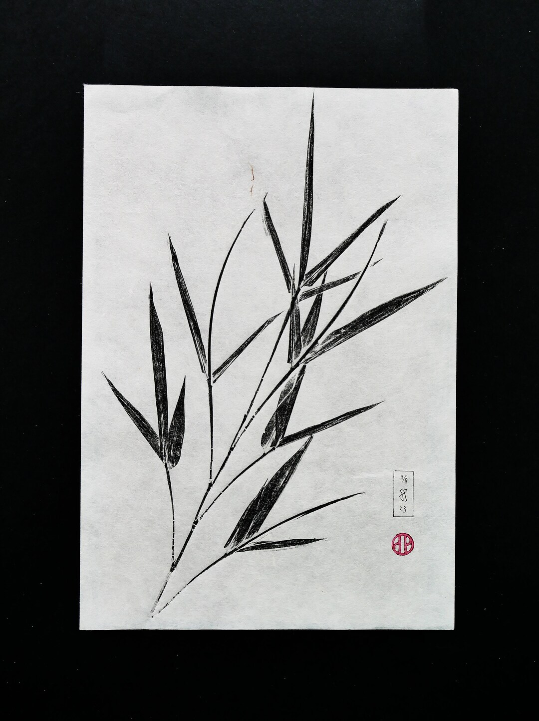 Natural Print Bamboo Print Leaves & Flowers Print Nature - Etsy