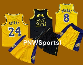 Kobe Bryant #8 / #24 Black Mamba Gigi Heart Lakers Basketball Jersey Men  Large