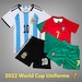 22/23 Messi, Ronaldo Argentina, Portugal Kids Jersey Set Soccer Kit World Cup 2022 Uniform Gift Youth Summer NEW 