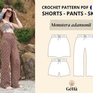 Crochet Pattern PDF - shorts - pants - skirt - english / français Patron Crochet - shorts - pants - skirt