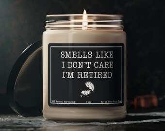 Funny Retirement Gift, Retirement Gift for Women, Retirement Gift for Men, Retirement Candle, Funny Work Candle, Retirement Gift for Teacher