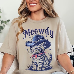Meowdy Shirt, Meowdy Partner Shirt, Western Cat Tee, Cowboy Cat Shirt, Retro Cat Shirt, Trendy Western Shirt, Vintage Cats, Cat Lover Gift
