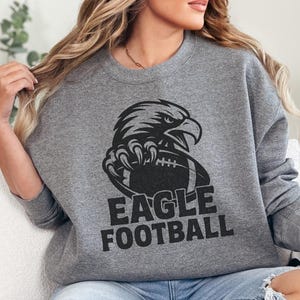 Eagle Football Sweatshirt, Game Day Eagles, Eagles Crewneck, Eagles Game Day Shirt, Go Eagles Sweatshirt, Eagle Retro Sweatshirt