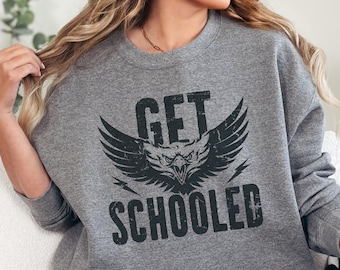 Get Schooled Eagle Sweatshirt, Game Day Eagles, Eagles Crewneck, Eagles Game Day Shirt, Go Eagles Sweatshirt, Eagles Retro Sweatshirt