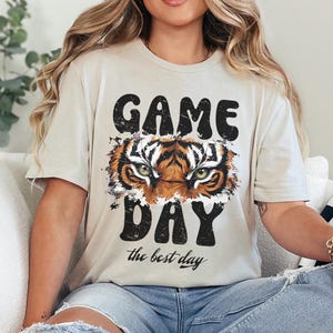 Game Day Tiger Shirt, Game Day Tigers Shirt, Tiger Mascot Shirt, Tiger Football, Go Tiger Shirt, Tiger Spirit Shirt, Retro Tiger, Go Tigers