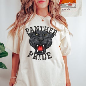 Panthers Shirt, Panther Tshirt, Panther Pride Tee, Retro School Spirit Shirts, Panthers Football, Football Mom Shirt, Go Panthers