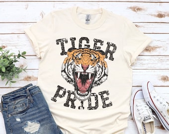 Tigers Shirt, Tiger Tshirt, Tiger Pride Shirt, Tigers Football Tee, Football Mom Shirt, Go Tigers, School Spirit Shirts, Tiger Mascot Shirt