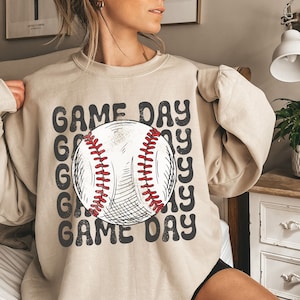 Game Day Baseball Sweatshirt, Baseball Game Day Sweatshirt, Baseball Shirt, Baseball Mom Shirt, Baseball Player Shirt, Retro Baseball