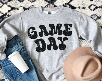 Sudadera del día del juego, camisa del día del juego, sudadera del día del juego, camisa de mamá deportiva, camisas de espíritu escolar, sudaderas de color escolar, regalos deportivos