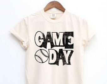 Camisa de béisbol del día del juego, camiseta de béisbol, mamá de béisbol, entrenador de béisbol, camisa de mamá de béisbol, colores cómodos, regalo de béisbol, temporada de béisbol