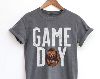 Bears Football Shirt, Bears Football, Grizzlies Shirt, Bear Mascot Shirt, Bear Paw, School Spirit, Comfort Colors Tshirt, Football Shirts