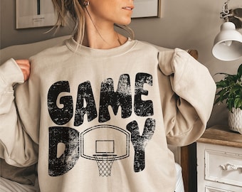 Game Day Basketball Shirt, Game Day Basketball Sweatshirt, Basketball Crewneck, Basketball Mom Shirt, School Spirit Shirts, Spirit Wear
