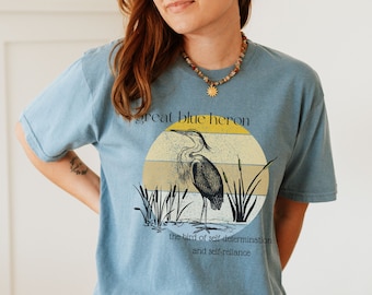 Great Blue Heron Shirt, Heron Shirt, Bird Watcher Gift, Bird Watcher Shirt, Nature Shirt, Bird Lover Shirt, Bird Lover Gift, Comfort Colors