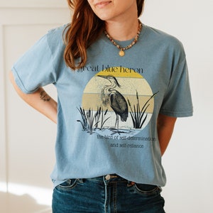 Great Blue Heron Shirt, Heron Shirt, Bird Watcher Gift, Bird Watcher Shirt, Nature Shirt, Bird Lover Shirt, Bird Lover Gift, Comfort Colors
