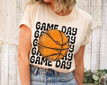Camiseta del día del juego de baloncesto, camiseta de baloncesto del día del juego, camiseta de baloncesto, camiseta de baloncesto unisex, camiseta de mamá de baloncesto, camiseta de baloncesto