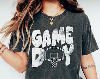 Game Day Basketball Shirt, Basketball TShirt, Basketball School Spirit Shirt, Basketball Coach, Basketball Mom Shirt, Comfort Colors Shirt
