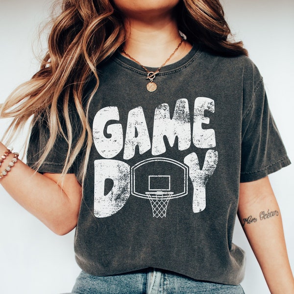 Game Day Basketball Shirt, Basketball TShirt, Basketball School Spirit Shirt, Basketball Coach, Basketball Mom Shirt, Comfort Colors Shirt