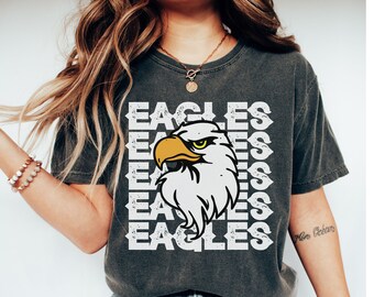 Camicia Eagles, Maglia da calcio Eagles, Maglietta Eagles, Camicia Colori Comfort, Camicia mamma Eagles, Baseball Eagles, Camicia mascotte Eagle, Go Eagles