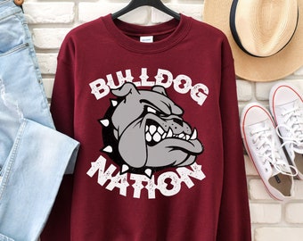 Bulldogs SweatShirt, Bulldogs Mascot Shirt, Bulldogs School Spirit, School Spirit Shirt, Bulldogs Mom Shirt, Bulldogs Football, Go Bulldogs