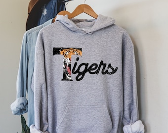 Tigers Hoodie, Tigers Sweatshirt, Game Day Hoodie, Football Mom Hoodie, School Spirit Hoodie Tiger Hoodie, Go Tigers, Tiger Spirit