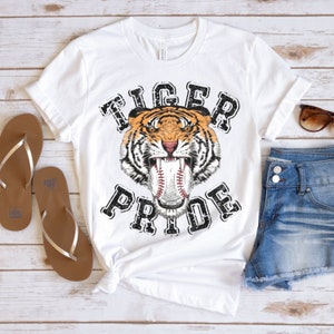 Tiger Baseball Shirt, Tigers Baseball Shirt, Tiger School Spirit Shirt, Tiger Mom, Go Tigers, Tiger Pride, Tiger Mascot, Tiger Baseball Tee