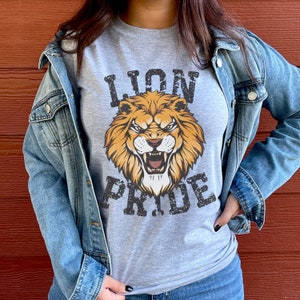 Lions Shirt, Lions Tshirt, Lion Pride Shirt, Lions Football Tee, Football Mom Shirt, Go Lions, School Spirit Shirts, Lion Mascot Tee
