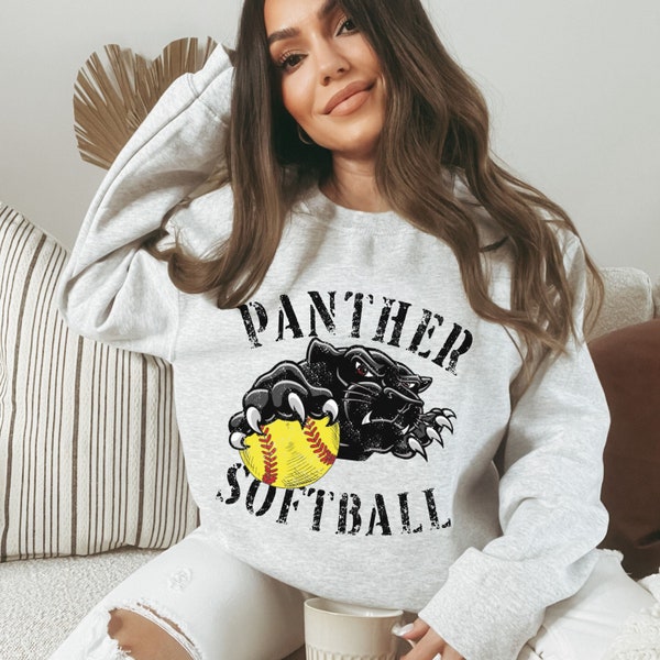 Panther Softball Sweatshirt, Panther Softball Shirt, Panther Maskottchen Shirt, Panther Tshirt, gehen Panther, Panther Pride, Panther Softball Mom