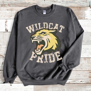 Wildkatzen-Shirt, Wildkatzen-Sweatshirt, Wildkatzen-Spirit-Pullover, Wildkatzen-Fußball, Wildkatze-Fußball-Mama, Schulgeist-Hemden
