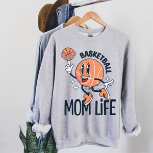 Basketball Mom Life Sweatshirt, Basketball Game Day Shirt, Basketball Shirt, Basketball Mom Shirt, Basketball Mama Shirt, Retro Basketball