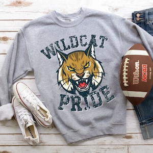 Wildcats SweatShirt, Wildcats Shirt, Wildcat Pride, Wildcat Mascot Shirt, School Spirit Shirt, Wildcats School Spirit Wear, Wildcat Mom