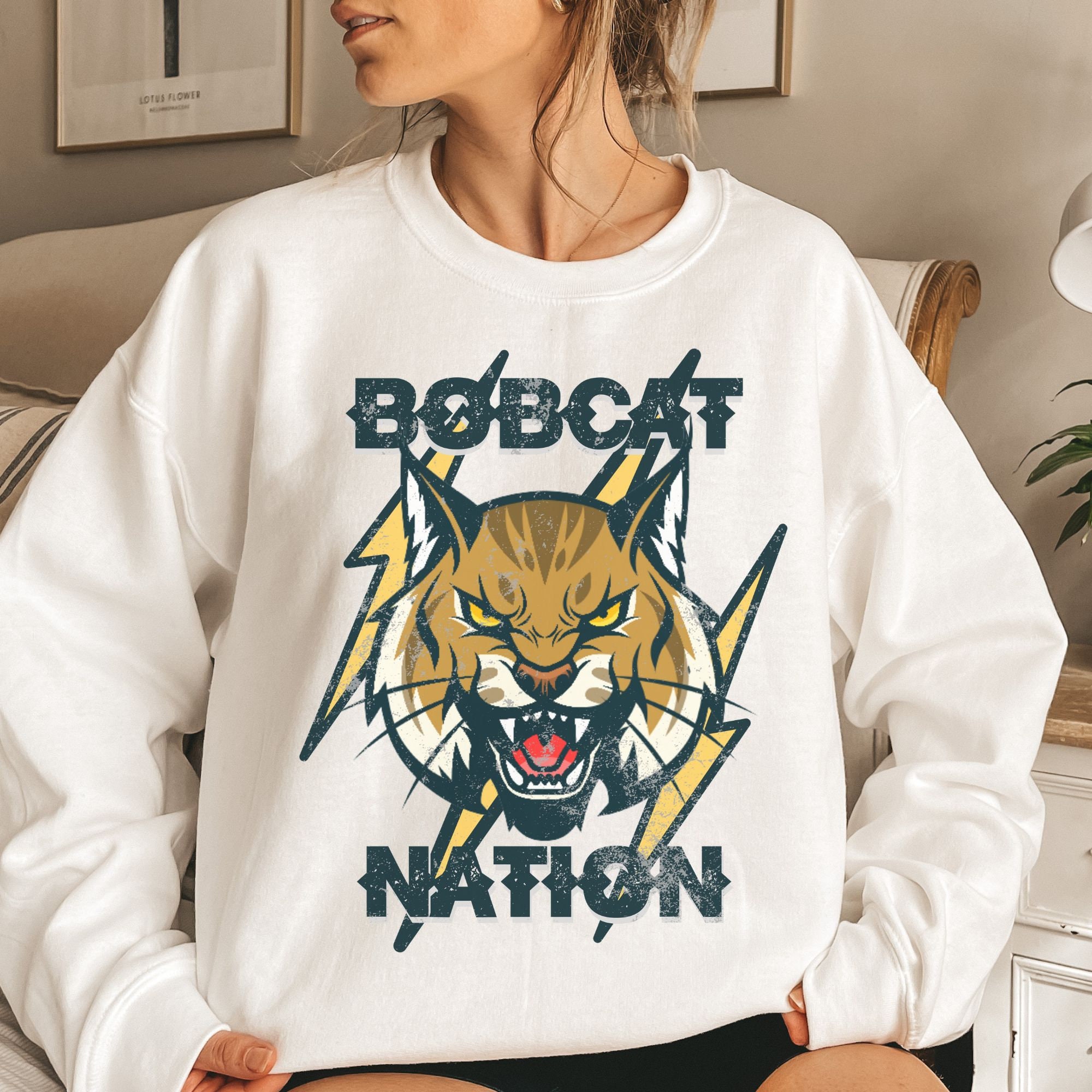 Bobcat Sweatshirt Bobcat Football Bobcat Pride Bobcats Crewneck