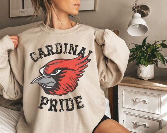 Cardinals SweatShirt, Cardinals Football, Cardinal Pride, Cardinal Mascot Shirt,  School Spirit Shirt, Cardinals School Spirit Wear