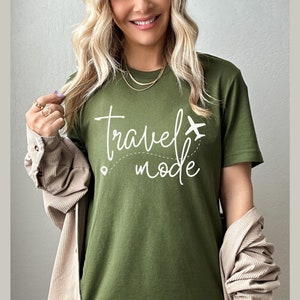 Travel Mode Shirt, Travel Shirt, Gift for Traveler, Vacation Mode, Vacation Shirt, Girls Trip, Vacay Mode, Travel Gift, Airplane Mode image 4