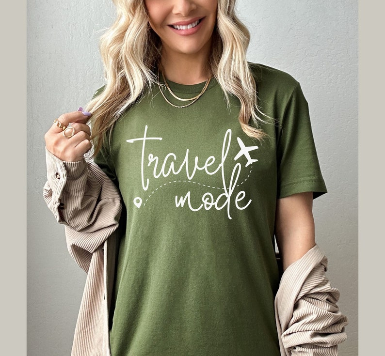 Travel Mode Shirt, Travel Shirt, Gift for Traveler, Vacation Mode, Vacation Shirt, Girls Trip, Vacay Mode, Travel Gift, Airplane Mode image 4
