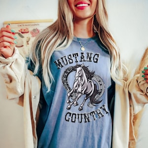 Mustangs Shirt, Mustang School Mascot Tshirt, Mustang Pride, School Spirit Tees, Mustangs T-Shirt, Mustang Football, Vintage School Tee