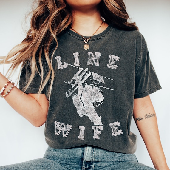 Lineman Wife Shirt, Line Wife Shirt, Linewife Tshirt, Lineman gift, Lineman Wife Gift, Life of Lineman, Unisex Comfort Colors, Oversized Tee