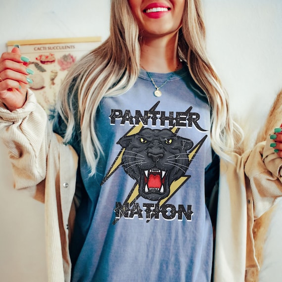 Panther Shirt, School Spirit Shirts, Panther Mascot Shirt, Mascot Tee, Panther Football Mom, Panther Football Shirt, Distressed Shirt