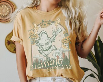 Singing Frog Vintage Graphic Shirt, Funny Frog Shirt, Nature Shirt, Comfort Colors Tshirt, Toad Shirt, Frog Gifts, Retro Frog Tshirt